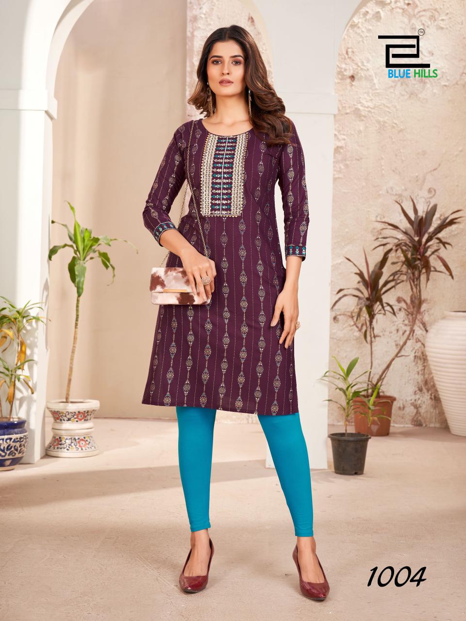 Royal Queen By Blue Hills Rayon Designer Kurti Wholesale Price In Surat
